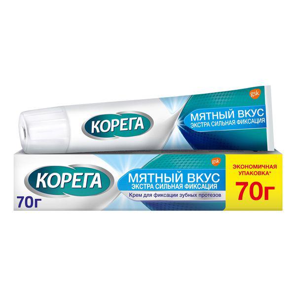 КОРЕГА КРЕМ Д/ФИКСАЦИИ ЗУБНЫХ ПРОТЕЗОВ ЭКСТРА СИЛЬНЫЙ МЯТНЫЙ 70,0
