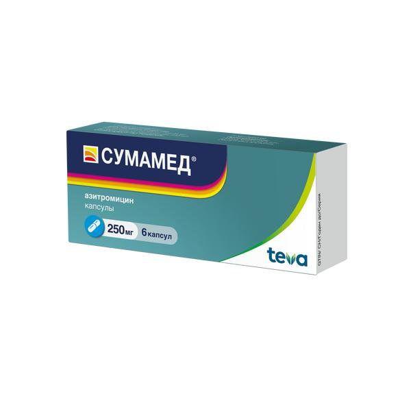 СУМАМЕД 250МГ №6 КАПС.