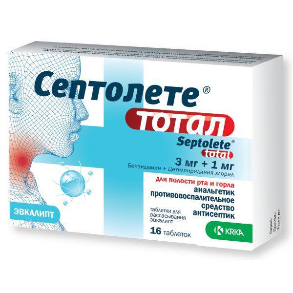 СЕПТОЛЕТЕ ТОТАЛ 3 МГ+1 МГ №16 ТБ.Д/РАССАС. ЭВКАЛИПТ