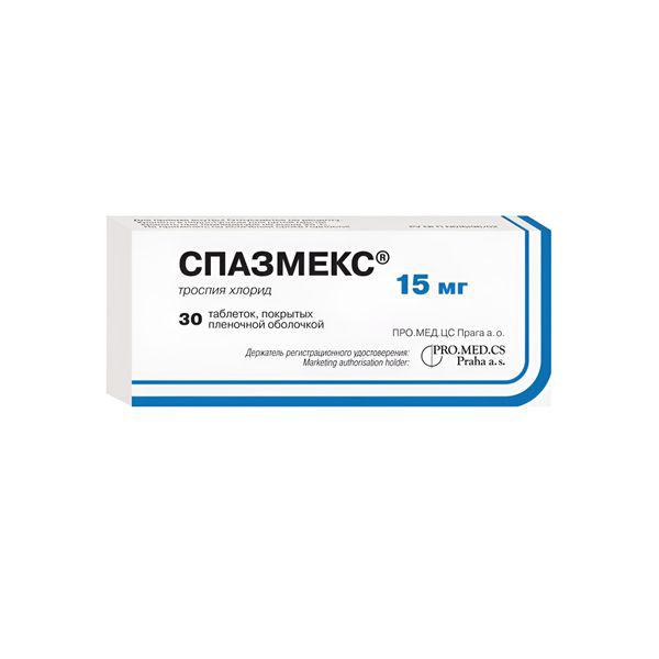 СПАЗМЕКС 15 МГ №30 ТБ.П/О