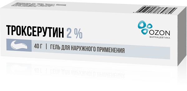 ТРОКСЕРУТИН 2% 40.0 ГЕЛЬ /ОЗОН/