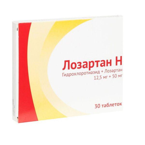 ЛОЗАРТАН-Н 12,5МГ+50МГ №30 ТБ.П/О /ОЗОН/