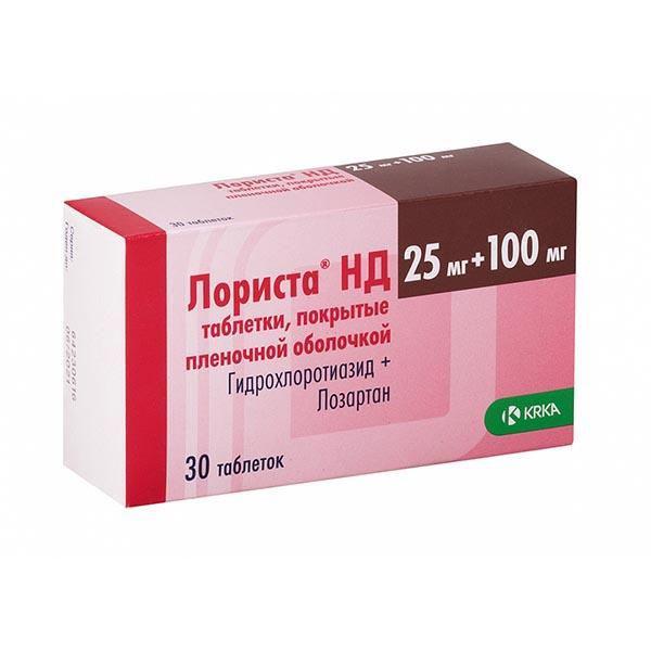 ЛОРИСТА HД 100 МГ/25 МГ №30 ТБ.П/О