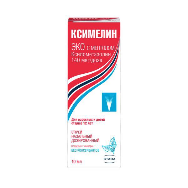КСИМЕЛИН ЭКО С МЕНТОЛОМ 0,1% 10 МЛ НАЗ СПРЕЙ