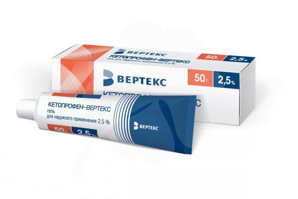 КЕТОПРОФЕН 2,5% 50,0 ГЕЛЬ/ВЕРТЕКС/