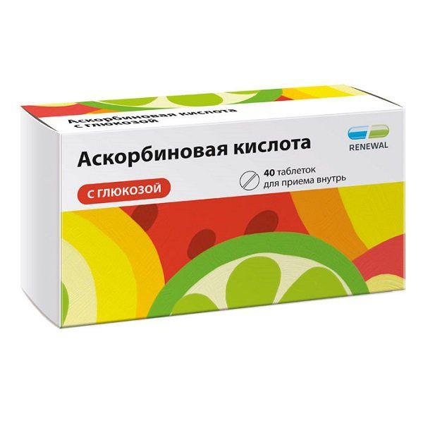 АСКОРБИНОВАЯ К-ТА 0,1 С ГЛЮКОЗОЙ №40 ТБ. /РЕНЕВАЛ/
