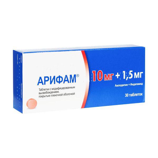 АРИФАМ 10 МГ+1,5 МГ №30 ТБ.П/О