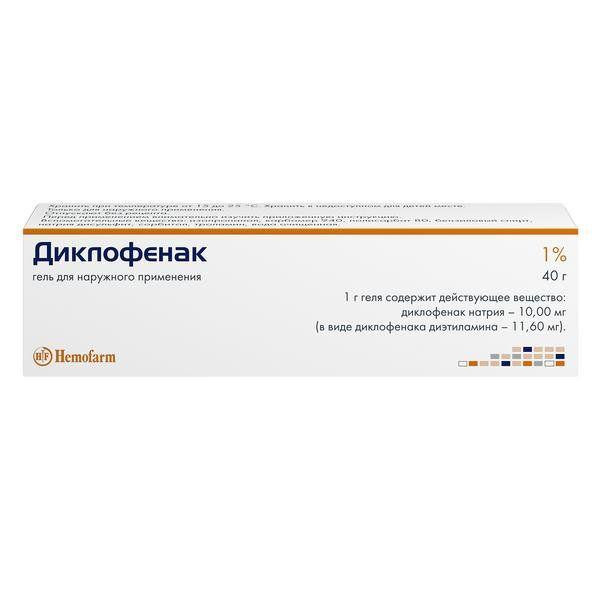 ДИКЛОФЕНАК 1 % 40.0 ГЕЛЬ