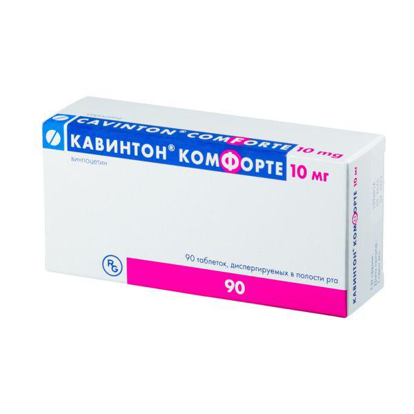 КАВИНТОН КОМФОРТЕ 10 МГ №90 ТБ. ДИСПЕРГ.
