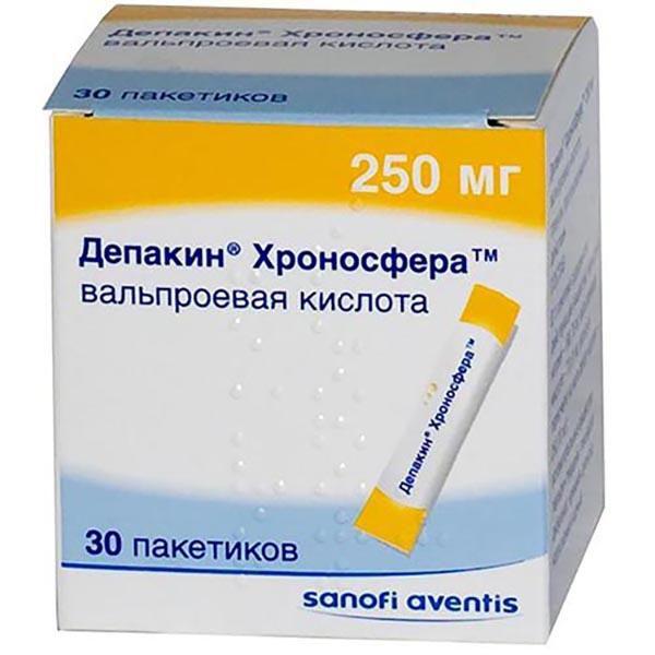 ДЕПАКИН ХРОНОСФЕРА 250 МГ №30 ПАК.ГРАН.ПРОЛОНГ.