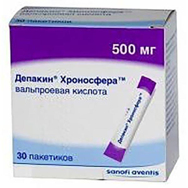 ДЕПАКИН ХРОНОСФЕРА 500 МГ №30 ПАК.ГРАН.ПРОЛОНГ.