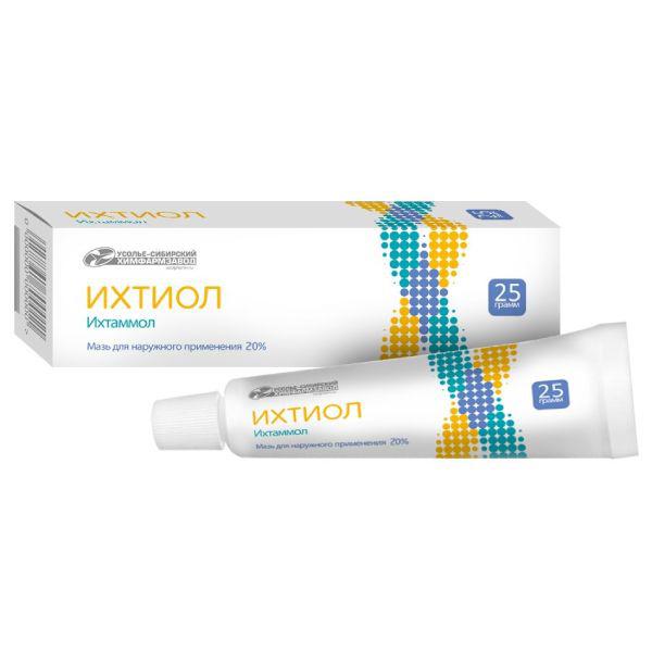 ИХТИОЛОВАЯ МАЗЬ 20% 25.0 /УСОЛЬЕ-СИБИРСКИЙ ХФЗ/