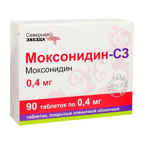 МОКСОНИДИН-СЗ 0.4 МГ №90 ТБ.П/О