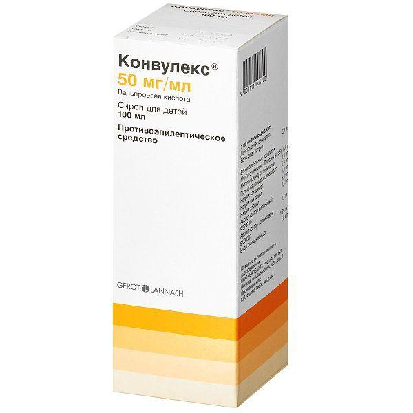 КОНВУЛЕКС 0,05/МЛ 100МЛ СИРОП Д/ДЕТЕЙ
