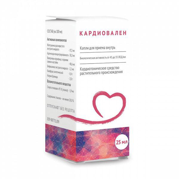 КАРДИОВАЛЕН КАПЛИ Д/ВНУТР. ПРИМ. ФЛ.-КАП. 25 МЛ
