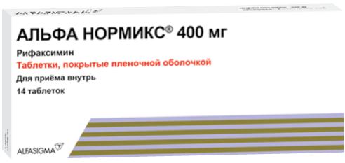 АЛЬФА НОРМИКС 400МГ №14 ТБ. П/О