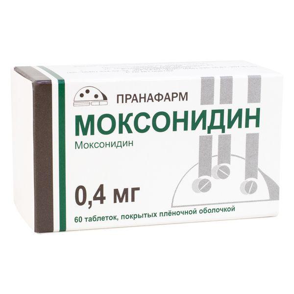 МОКСОНИДИН 0.4 МГ №60 ТБ.П/О /ПРАНА/
