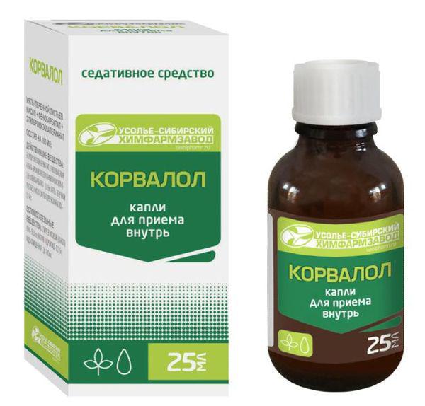 КОРВАЛОЛ 25 МЛ /УСОЛЬЕ-СИБИРСКИЙ ХФЗ/