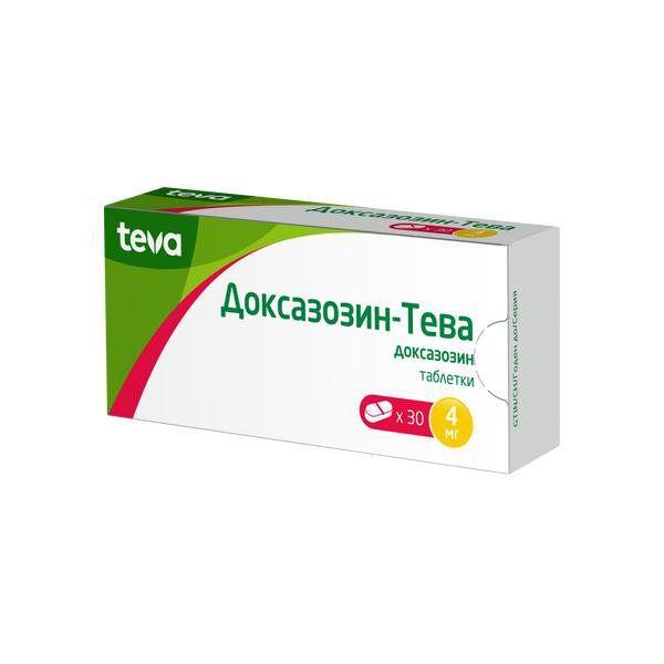 ДОКСАЗОЗИН-ТЕВА 4 МГ №30 ТБ.