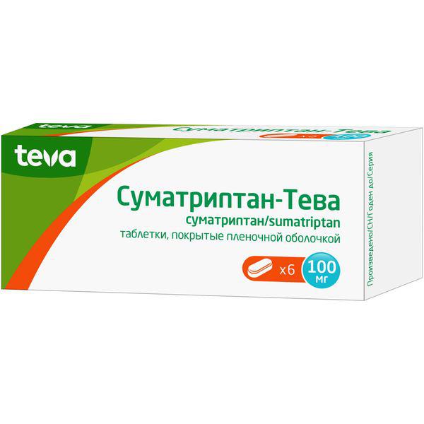 СУМАТРИПТАН-ТЕВА 50 МГ №6 ТБ.П/О