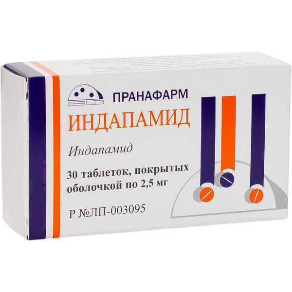ИНДАПАМИД-ПРАНА 2.5 МГ №30 ТАБ