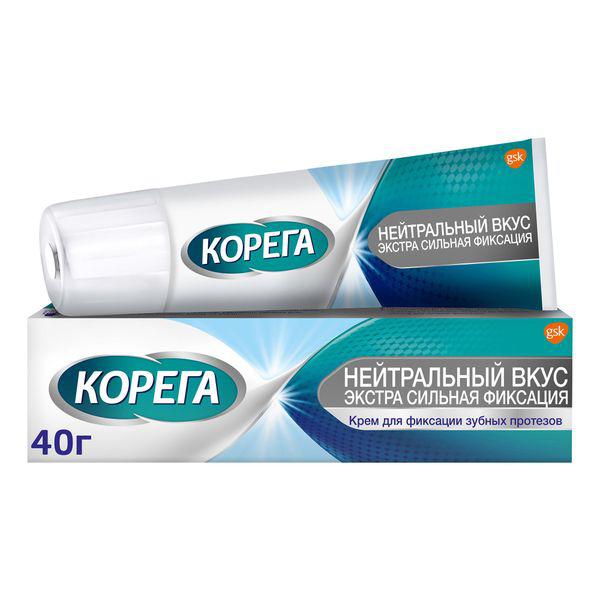 КОРЕГА КРЕМ Д/ФИКСАЦИИ ЗУБНЫХ ПРОТЕЗОВ 40,0 /НЕЙТР.ВКУС/