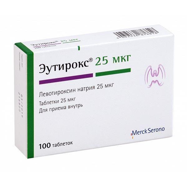 ЭУТИРОКС 25 МКГ №100 ТБ.