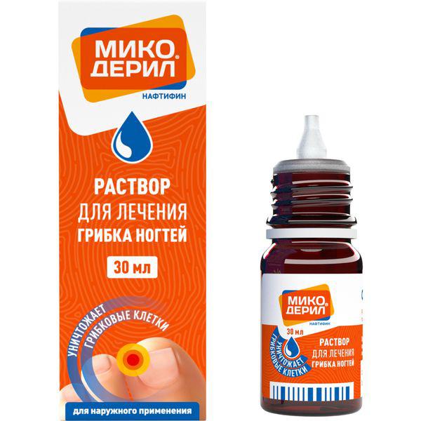 МИКОДЕРИЛ 1% 30 МЛ Р-Р Д/НАРУЖ ПРИМ