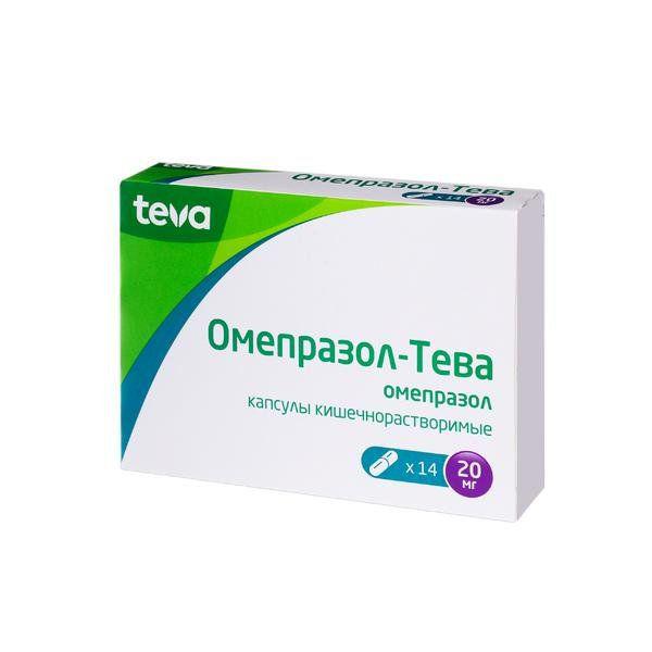 ОМЕПРАЗОЛ-ТЕВА 20 МГ №14 КАПС.