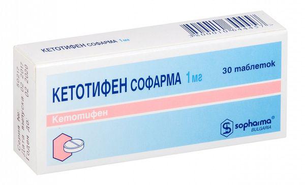 КЕТОТИФЕН 1 МГ №30 ТБ.