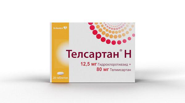 ТЕЛСАРТАН Н 12,5 МГ+ 80 МГ №28 ТБ.