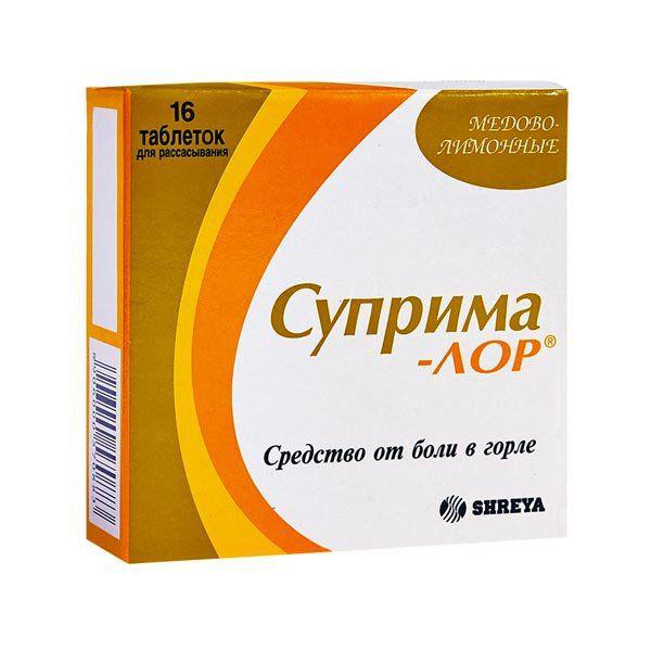 СУПРИМА-ЛОР МЕД И ЛИМОН №16 ТБ.