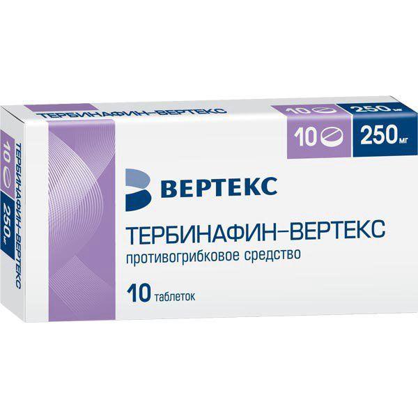 ТЕРБИНАФИН 250 МГ №10 ТБ./ВЕРТЕКС/