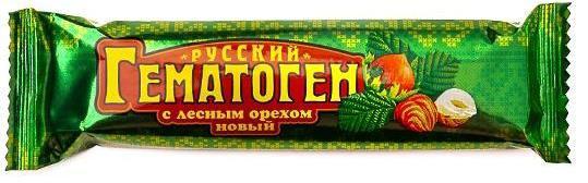 ГЕМАТОГЕН РУССКИЙ С ЛЕСНЫМ ОРЕХОМ 40.0