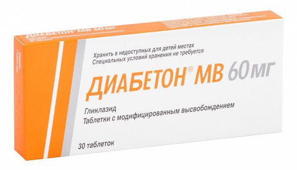 ДИАБЕТОН МВ 60 МГ №30 ТБ.