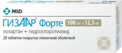 ГИЗААР ФОРТЕ 100 МГ/12,5 МГ №28
