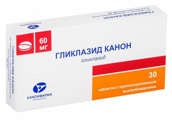 ГЛИКЛАЗИД КАНОН 60 МГ №30 ТБ.ПРОЛОНГ.