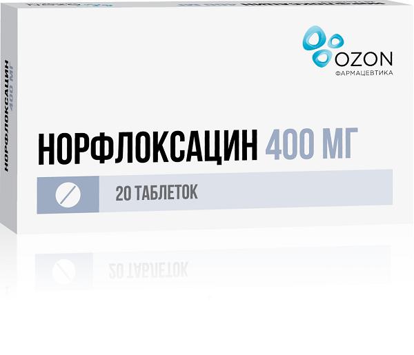 НОРФЛОКСАЦИН 400 МГ №20 ТБ. П/О /ОЗОН/