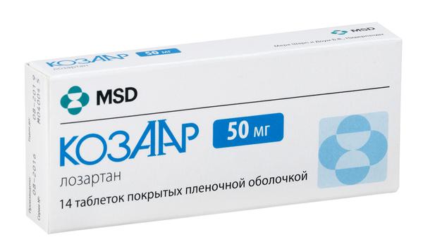 КОЗААР 50 МГ №14 ТБ.П/О