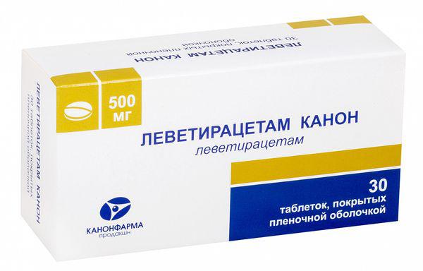 ЛЕВЕТИРАЦЕТАМ КАНОН 500 МГ N30 ТБ.П/О
