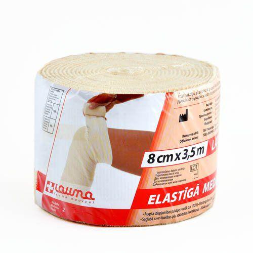 БИНТ ЭЛАСТИЧНЫЙ LAUMA 8СМх3,5 М