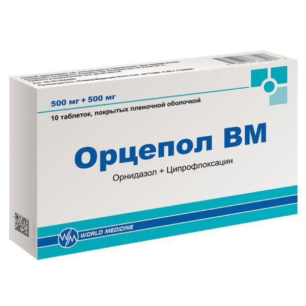 ОРЦЕПОЛ ВМ 500МГ+500МГ №10 ТАБ. П/О