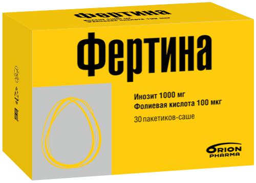 ФЕРТИНА ИНОЗИТ 1000МГ ФОЛИЕВАЯ К-ТА 100МКГ №30 ПАКЕТ-САШЕ