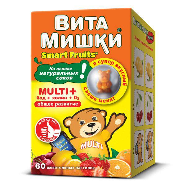 ВИТАМИШКИ МУЛЬТИ+ЙОД+ХОЛИН №60 ЖЕВ.ПАСТ.