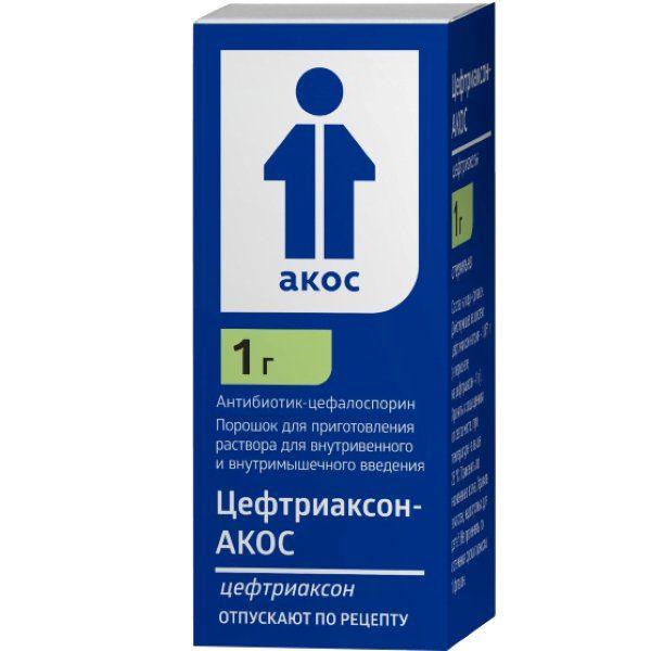 ЦЕФТРИАКСОН-АКОС 1,0 /СИНТЕЗ/
