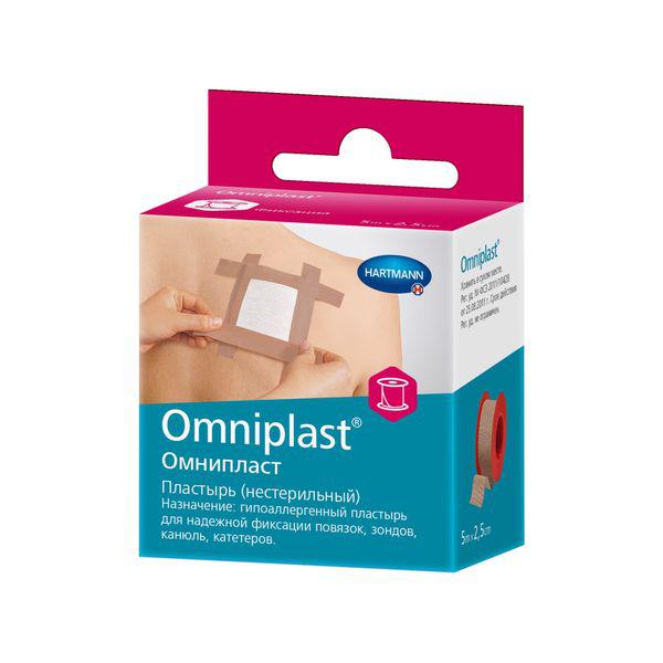 ПЛАСТЫРЬ ОМНИПЛАСТ ФИКС.ГИПОАЛ.2,5 СМх5 М/9005381/9004413/1