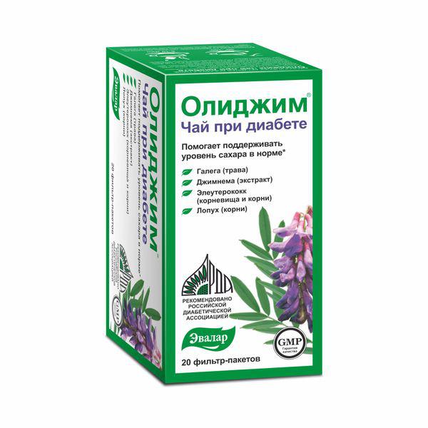 ОЛИДЖИМ ЧАЙ ПРИ ДИАБЕТЕ №20 Ф/П