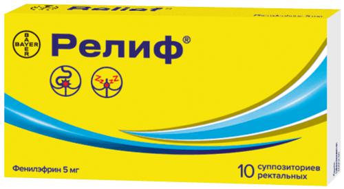 РЕЛИФ 5 МГ №10 СУПП.РЕКТ